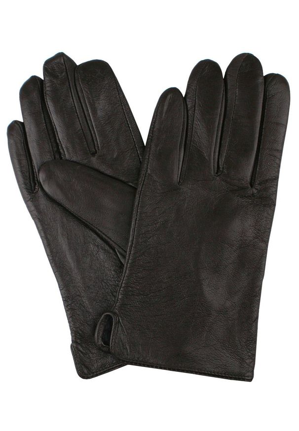 His Story - Brązowe Męskie Skórzane Rękawiczki, Skóra Bydlęca -HIS STORY- Eleganckie, Jesienno-Zimowe, Ocieplane. Kolor: brązowy, beżowy, wielokolorowy. Materiał: skóra. Sezon: zima, jesień. Styl: elegancki