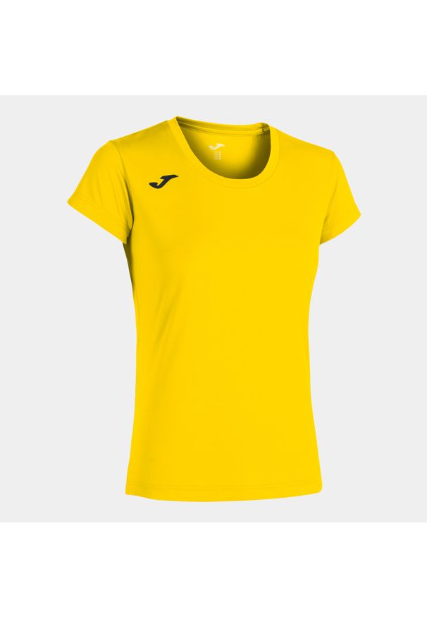Koszulka do biegania damska Joma Record II z krótkim rękawem. Kolor: żółty. Długość rękawa: krótki rękaw. Długość: krótkie. Sport: bieganie