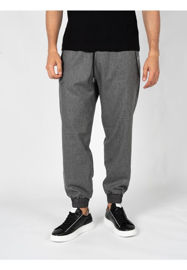 Les Hommes Spodnie "Comfy" | LBP1008323U | Mężczyzna | Szary. Okazja: na co dzień. Kolor: szary. Materiał: elastan, wełna. Styl: sportowy, elegancki, casual