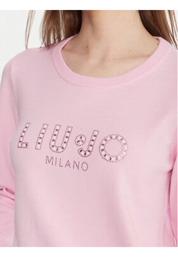 Liu Jo Sweter TF5248 MS63L Różowy Regular Fit. Kolor: różowy. Materiał: syntetyk