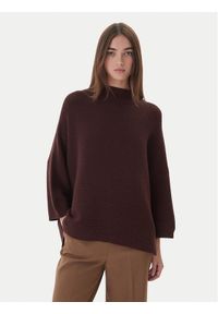 Kontatto Sweter 3M0848C Brązowy Relaxed Fit. Kolor: brązowy. Materiał: syntetyk, wiskoza #1