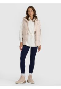 4f - 4F Bezrękawnik puchowy z wypełnieniem syntetycznym damski - beżowy XS. Okazja: na co dzień, na spacer. Kolor: beżowy. Materiał: syntetyk, puch. Długość rękawa: bez rękawów. Długość: długie. Sezon: zima. Styl: casual #2