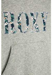 Roxy - Bluza dziecięca 104-176 cm. Okazja: na co dzień. Typ kołnierza: kaptur. Kolor: szary. Materiał: bawełna, poliester, dzianina. Wzór: aplikacja. Styl: casual #3