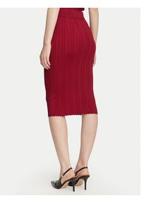Guess Spódnica ołówkowa W6YD23 Z0974 Bordowy Slim Fit. Kolor: czerwony. Materiał: syntetyk #2