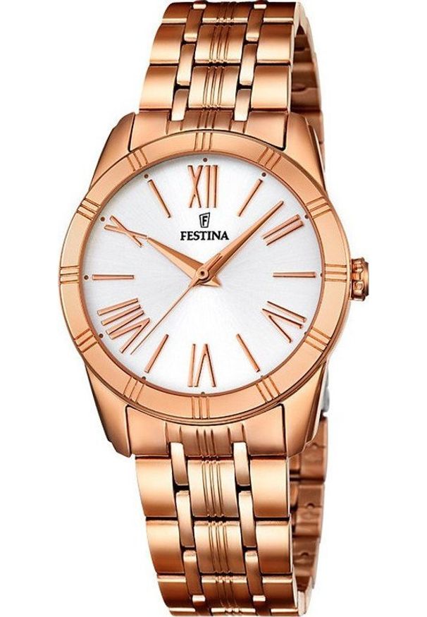 Zegarek Festina Zegarek damski Festina F16943-1 CYRKONIE różowe złoto. Kolor: złoty, wielokolorowy, różowy
