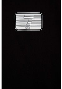 EA7 Emporio Armani t-shirt bawełniany dziecięcy kolor czarny z nadrukiem. Kolor: czarny. Materiał: bawełna. Wzór: nadruk #2
