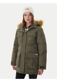 Hunter Parka Glyder HARW0014252 Zielony Regular Fit. Kolor: zielony. Materiał: syntetyk