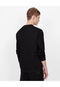 Armani Exchange - ARMANI EXCHANGE - Czarna bluza z logo. Kolor: czarny. Materiał: bawełna. Długość rękawa: długi rękaw. Długość: długie. Wzór: aplikacja. Styl: klasyczny #3
