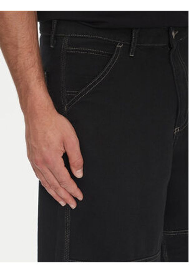 Jack & Jones Szorty materiałowe Owen 12278222 Czarny Baggy Fit. Kolor: czarny. Materiał: bawełna