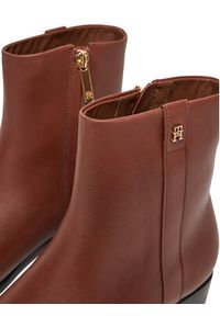 TOMMY HILFIGER - Tommy Hilfiger Botki FW0FW08980 Brązowy. Kolor: brązowy. Materiał: skóra #2