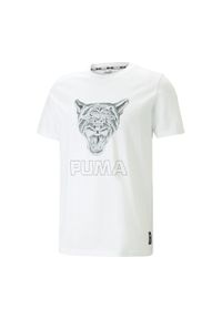 Puma - Koszulka do koszykówki męska PUMA Clear Out. Kolor: biały. Sport: koszykówka