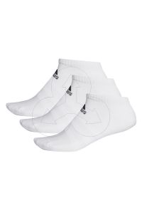 Adidas - SKARPETY stopki adidas 3 pary białe DZ9384 - XL. Kolor: biały. Materiał: elastan, dzianina, skóra, bawełna, poliester #1