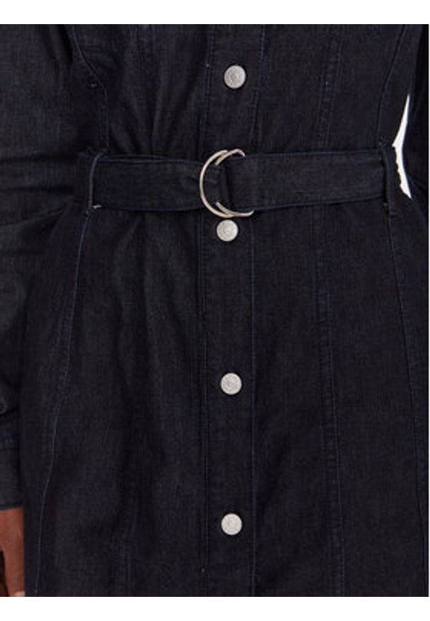 Tommy Jeans Sukienka jeansowa DW0DW21649 Granatowy Regular Fit. Kolor: niebieski. Materiał: bawełna