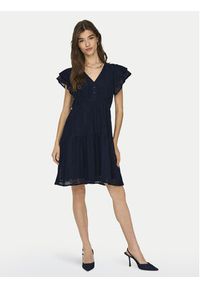 only - ONLY Sukienka letnia Helena 15303058 Granatowy Regular Fit. Kolor: niebieski. Materiał: bawełna. Sezon: lato #5