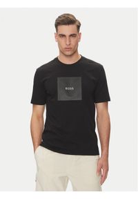 BOSS T-Shirt Logo 50538096 Czarny Regular Fit. Kolor: czarny. Materiał: bawełna