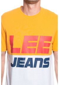 Lee - LEE T SHIRT COLOUR BLOCK TEE RADIANT YELLOW L60PFELG 112113471. Wzór: nadruk #4