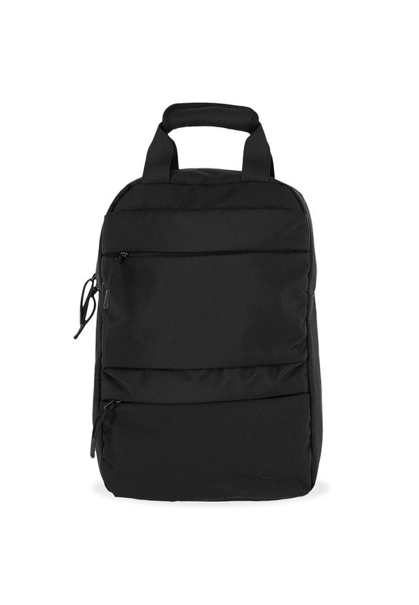 4f - Plecak 4F WSS24ABACU27920S - czarny. Kolor: czarny. Materiał: poliester, materiał. Wzór: aplikacja