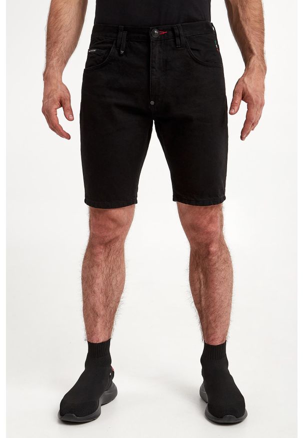 Philipp Plein - Spodenki męskie jeansowe PHILLIP PLEIN. Materiał: jeans
