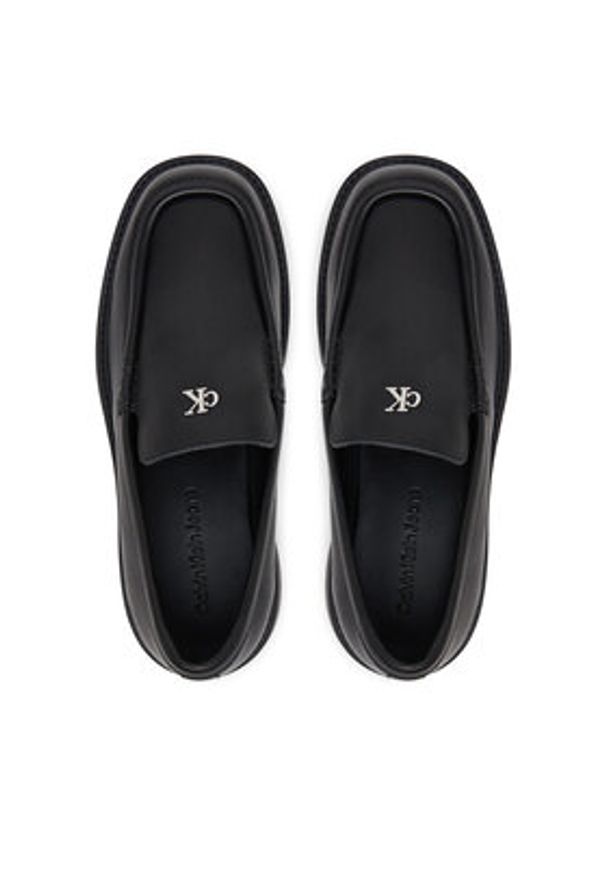 Calvin Klein Jeans Loafersy Chunky Cupsole Ru Patch Lth YW0YW01862 Czarny. Kolor: czarny. Materiał: skóra