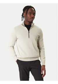 BOSS Sweter Kanobix 50527585 Beżowy Regular Fit. Kolor: beżowy. Materiał: bawełna #1