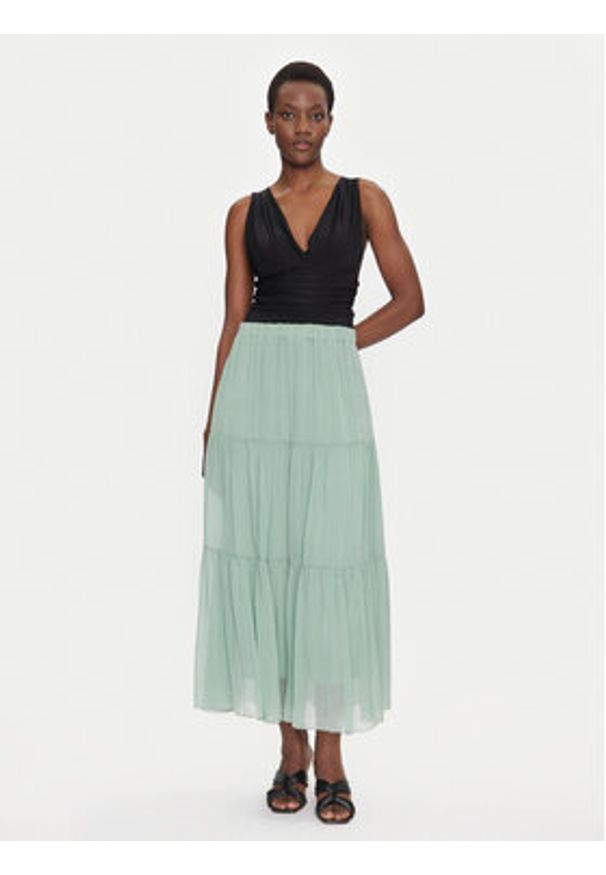 Dixie Spódnica maxi G207W007A Zielony Regular Fit. Kolor: zielony. Materiał: jedwab