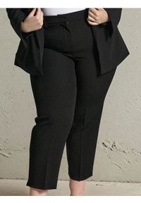 Sinsay - Eleganckie spodnie w kant PLUS SIZE - czarny. Kolekcja: plus size. Kolor: czarny. Styl: elegancki