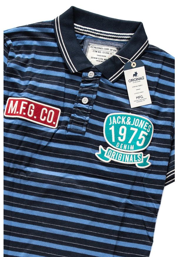 Jack & Jones - POLO JACK & JONES NUMBERS POLO 12063787 DARK. Typ kołnierza: polo. Wzór: aplikacja