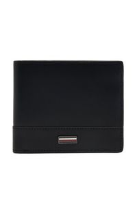 TOMMY HILFIGER - Tommy Hilfiger Duży Portfel Męski Th Corp Cc And Coin AM0AM13245 Czarny. Kolor: czarny. Materiał: skóra