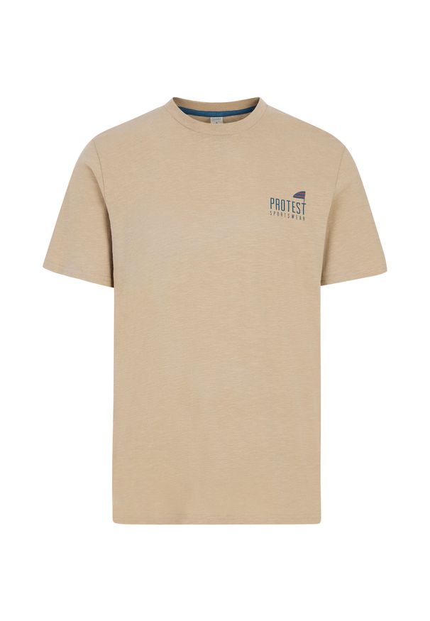Protest - T-Shirt męski PROTEST PRTOxford. Kolor: beżowy. Sport: turystyka piesza