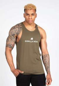 GORILLA WEAR - Carter Elastyczny Top bez rękawów - zielony. Kolor: zielony. Długość rękawa: bez rękawów