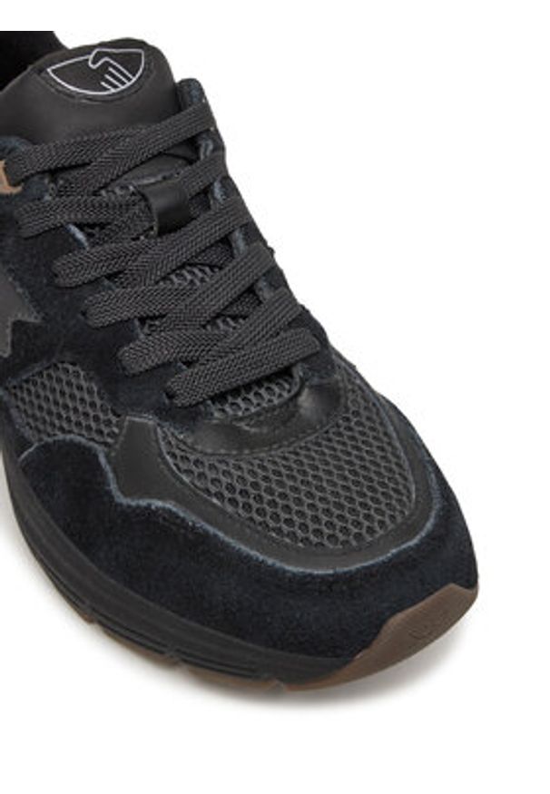 S.W.C Stepney Workers Club Sneakersy Amiel S-Strike YP03110 Czarny. Kolor: czarny. Materiał: skóra, zamsz