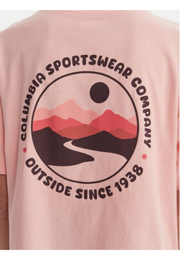 columbia - Columbia T-Shirt Rolling Bend™ 2120031 Różowy Oversize. Kolor: różowy. Materiał: bawełna