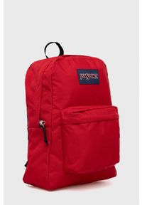 JanSport - Jansport plecak kolor czerwony duży gładki. Kolor: czerwony. Wzór: gładki