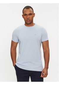 Calvin Klein T-Shirt K10K112724 Błękitny Slim Fit. Kolor: niebieski. Materiał: bawełna
