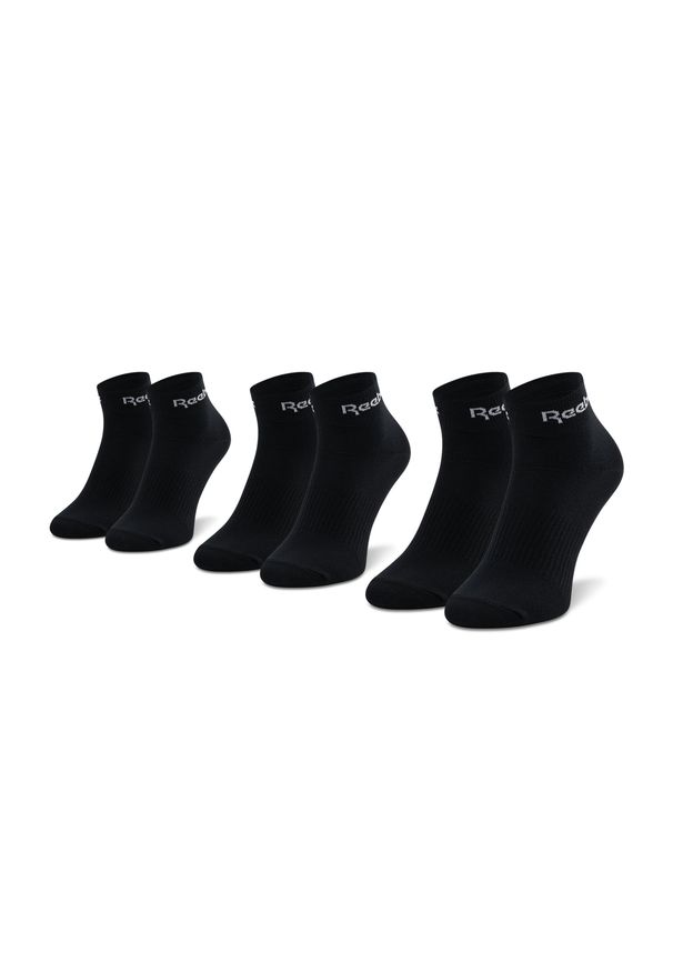 Zestaw 3 par niskich skarpet unisex Reebok - Act Core Ankle Sock 3P GH8166 Black. Kolor: czarny. Materiał: bawełna, poliester, elastan, materiał, nylon