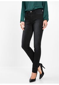 bonprix - Dżinsy Skinny, mid waist, ze stretchem. Kolor: czarny #1