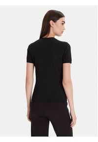 Calvin Klein T-Shirt LV044D308G Czarny Slim Fit. Kolor: czarny. Materiał: syntetyk #5