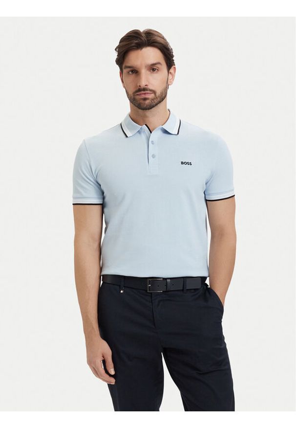 BOSS Polo Paddy 50469055 Niebieski Regular Fit. Typ kołnierza: polo. Kolor: niebieski. Materiał: bawełna