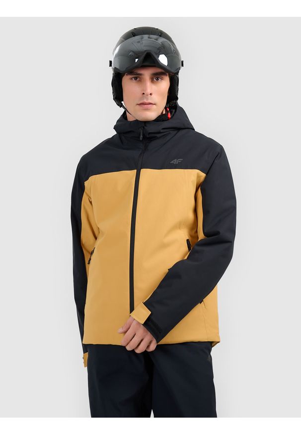 4f - 4F Kurtka narciarska membrana 5000 męska - pomarańczowa S. Okazja: na co dzień. Kolor: pomarańczowy. Materiał: tkanina, poliester. Sezon: zima. Styl: casual