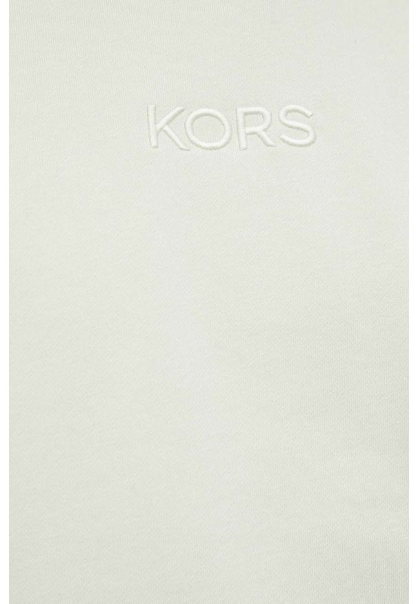 Michael Kors bluza męska kolor zielony gładka. Kolor: zielony. Materiał: dzianina. Wzór: gładki