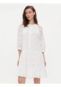 JOOP! Sukienka letnia 30042143 Biały Regular Fit. Kolor: biały. Materiał: bawełna. Sezon: lato