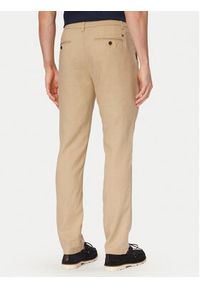 TOMMY HILFIGER - Tommy Hilfiger Chinosy Denton MW0MW42337 Khaki Straight Fit. Kolor: brązowy. Materiał: len #5