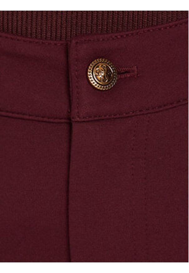 Guess Spodnie materiałowe W5BB16 KCMU2 Czerwony Flare Fit. Kolor: czerwony. Materiał: syntetyk