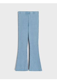 Sinsay - Spodnie dzwony z gumką w pasie - niebieski. Kolor: niebieski #1