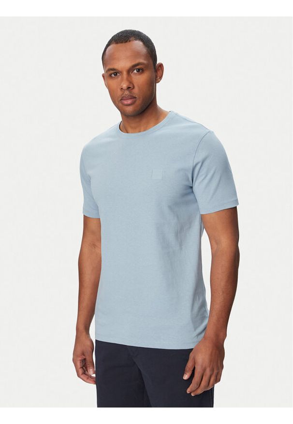 BOSS T-Shirt Tales 50508584 Niebieski jasny Regular Fit. Kolor: niebieski. Materiał: bawełna