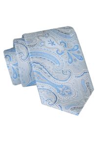 Chattier - Klasyczny, Szeroki Krawat Męski CHATTIER - Odcienie Niebieskiego. Kolor: niebieski. Materiał: tkanina. Styl: klasyczny #1