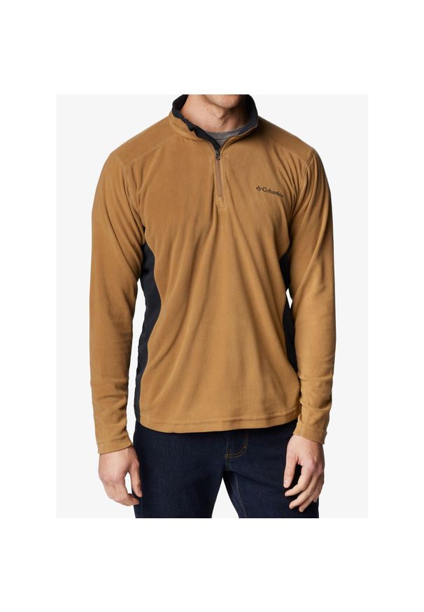 columbia - Bluza z zamkiem męska Columbia Klamath Range II Half Zip. Kolor: brązowy