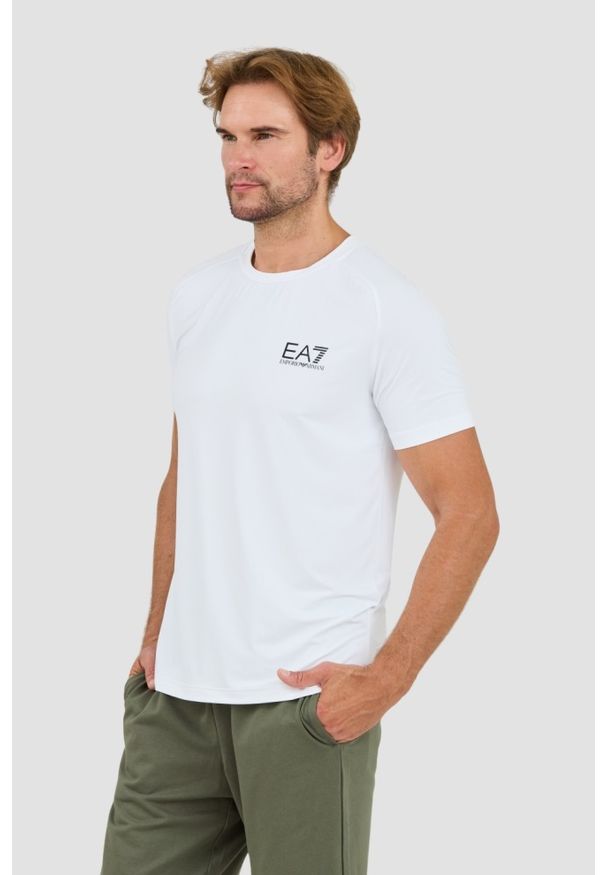 EA7 Emporio Armani - EA7 Biały t-shirt Ventus 7. Kolor: biały