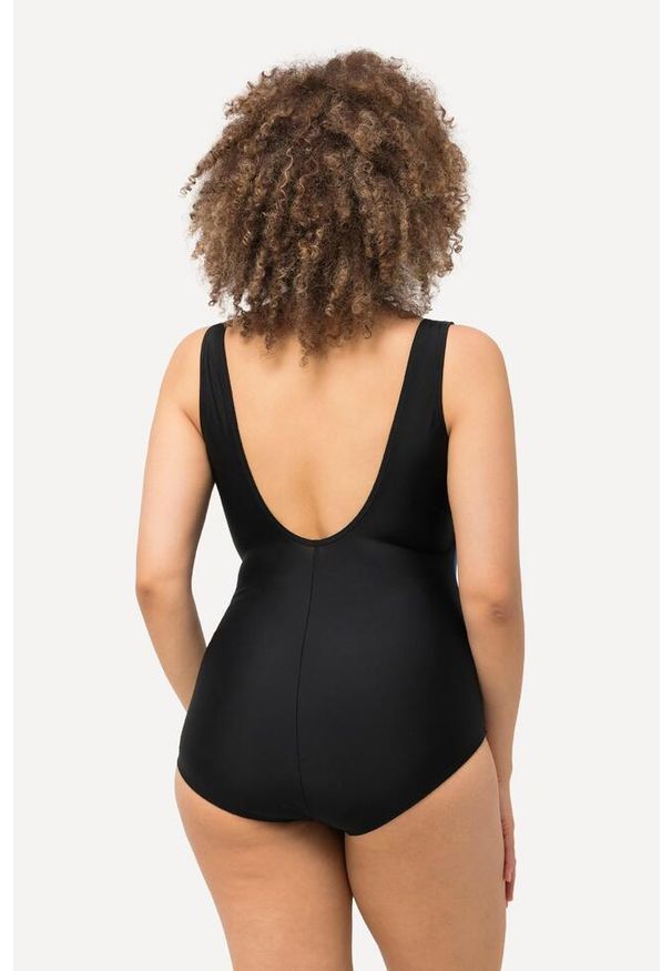 ULLA POPKEN - Damski Kostium kąpielowy cieniowanie miękkie miseczki. Kolekcja: plus size. Kolor: czarny. Materiał: elastan, poliamid, materiał