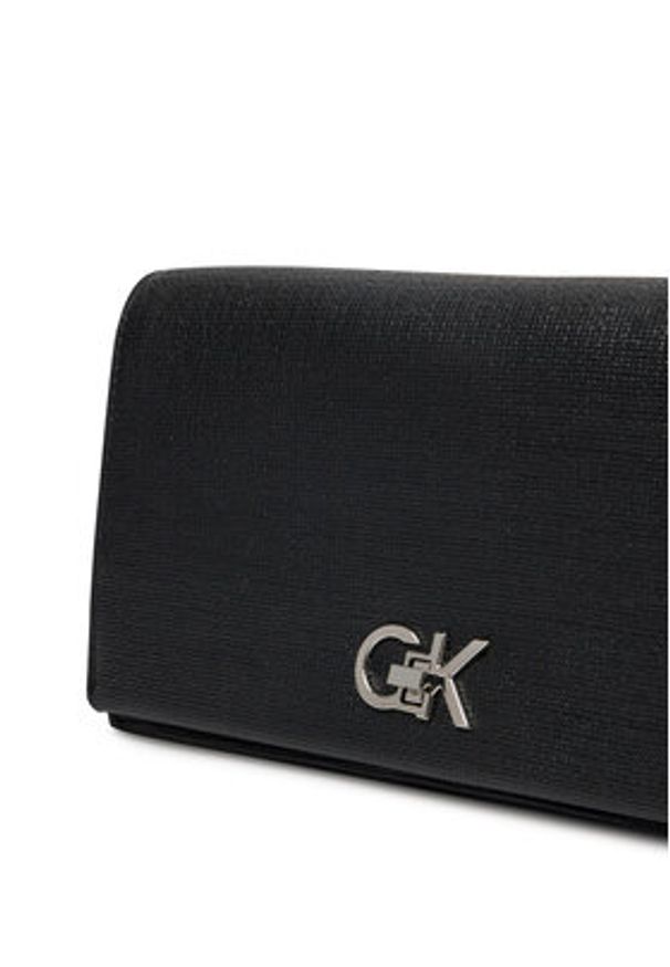 Calvin Klein Torebka Ck Mini Chain Bag_Tex K60K613180 Czarny. Kolor: czarny. Materiał: skórzane